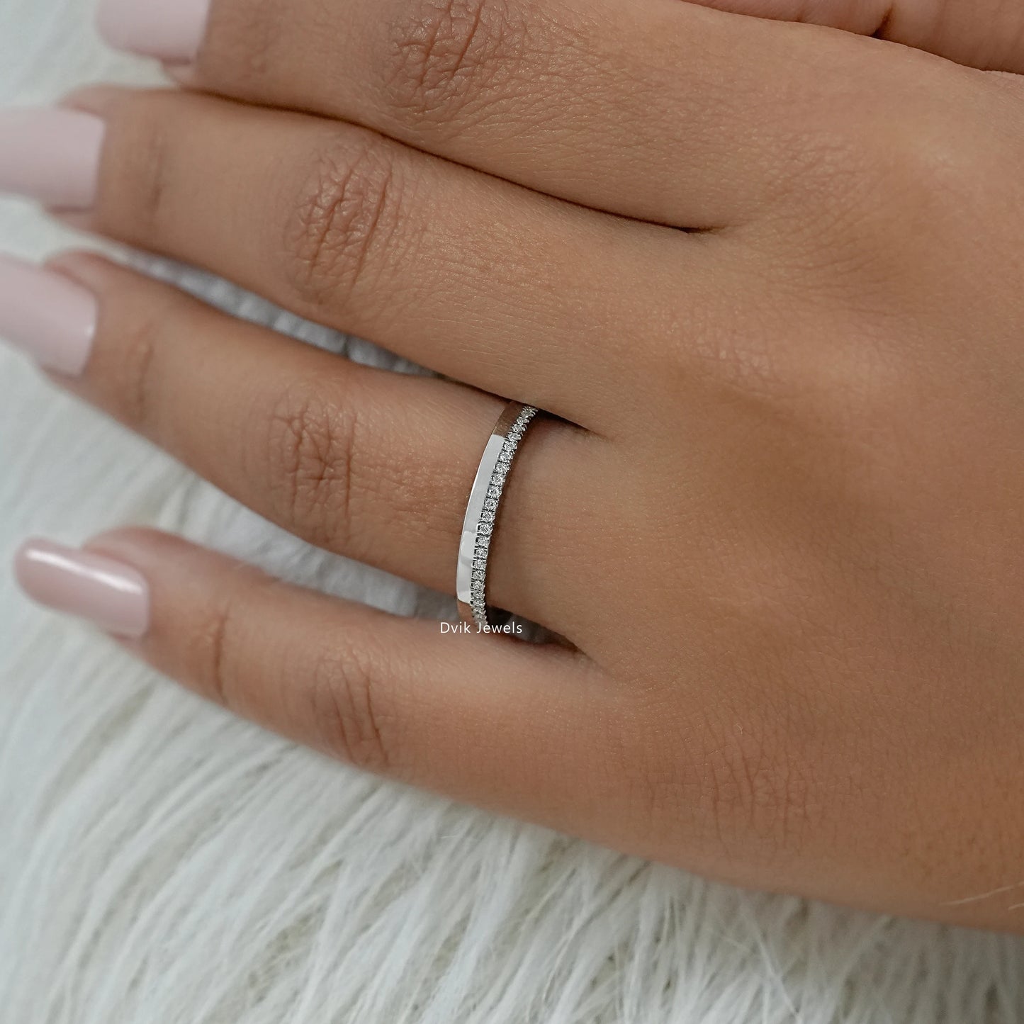 Lab Grown Round Diamond Eternity Wedding Band