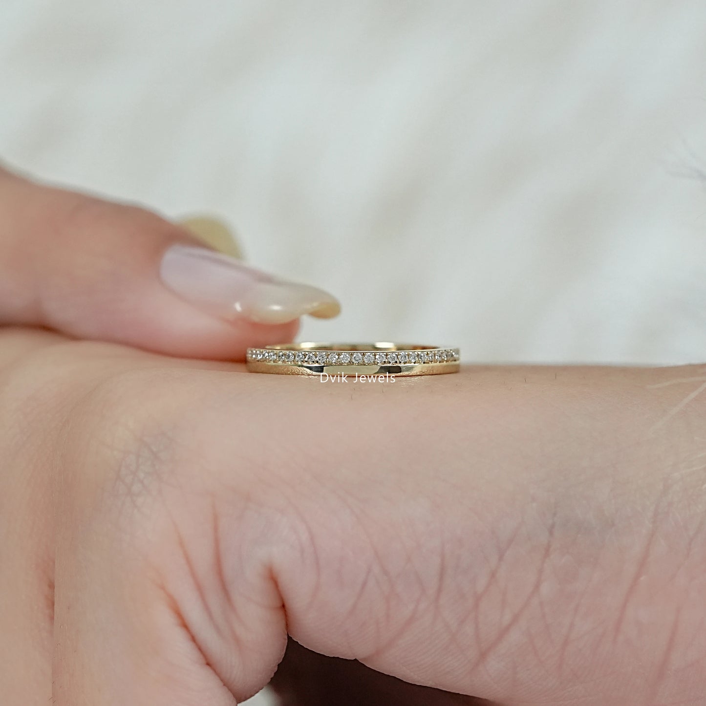Lab Grown Round Diamond Eternity Wedding Band