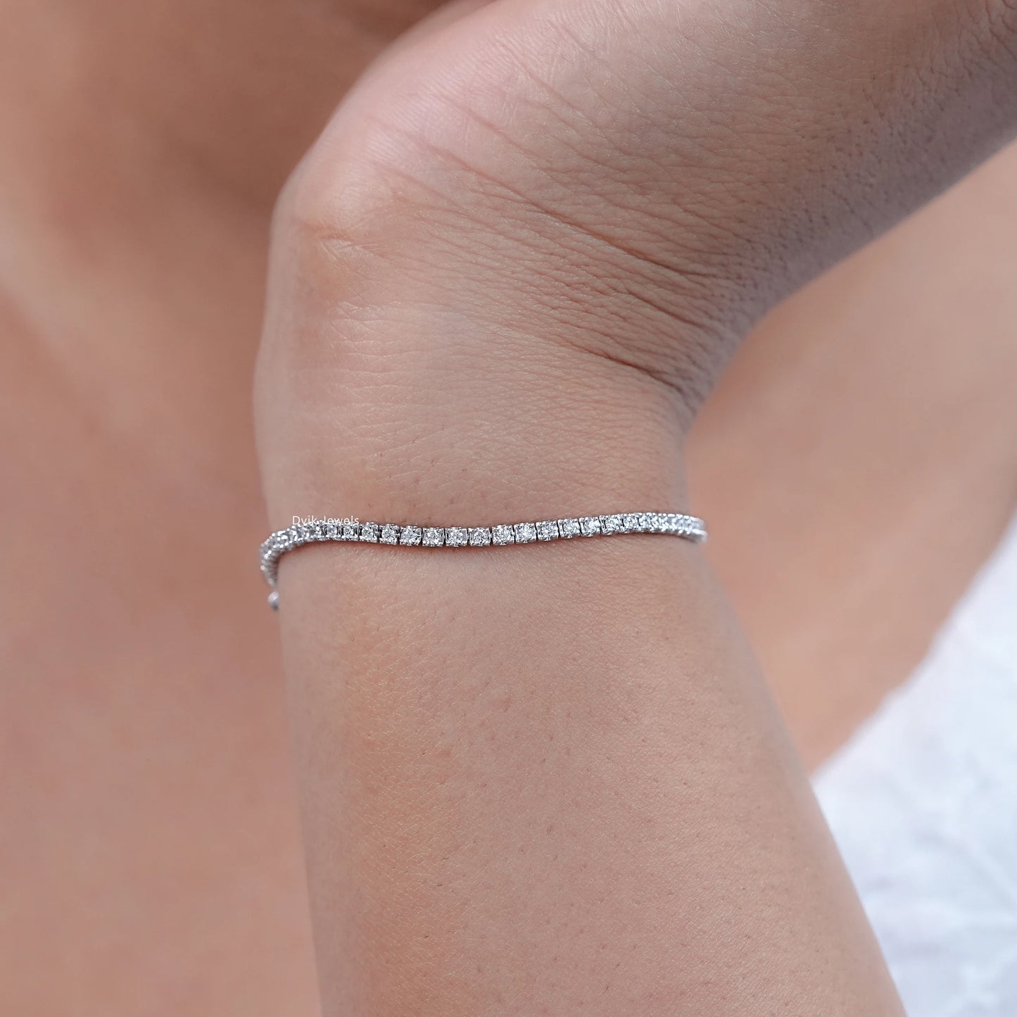 1.30 MM Round Lab Diamond Tennis Bracelet