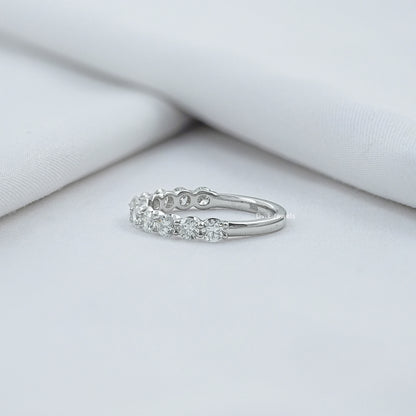 Round Lab Diamond Half Eternity Band Band