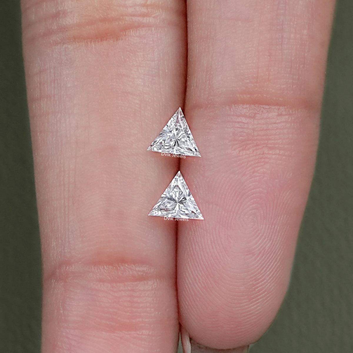 Triangle Lab Diamond Triangle Cut Lab Loose Diamond Matching Pair – Dvik Jewels