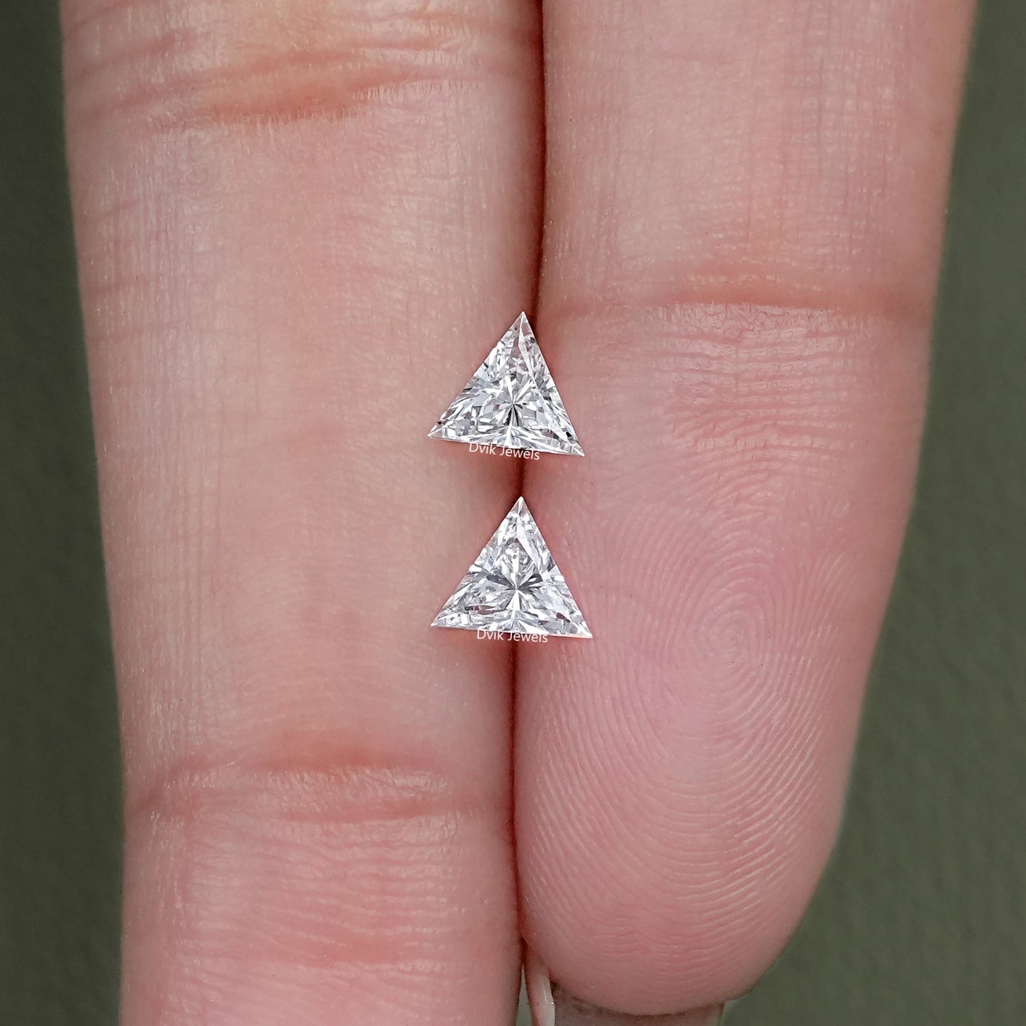 Triangle Cut Lab Loose Diamond Matching Pair