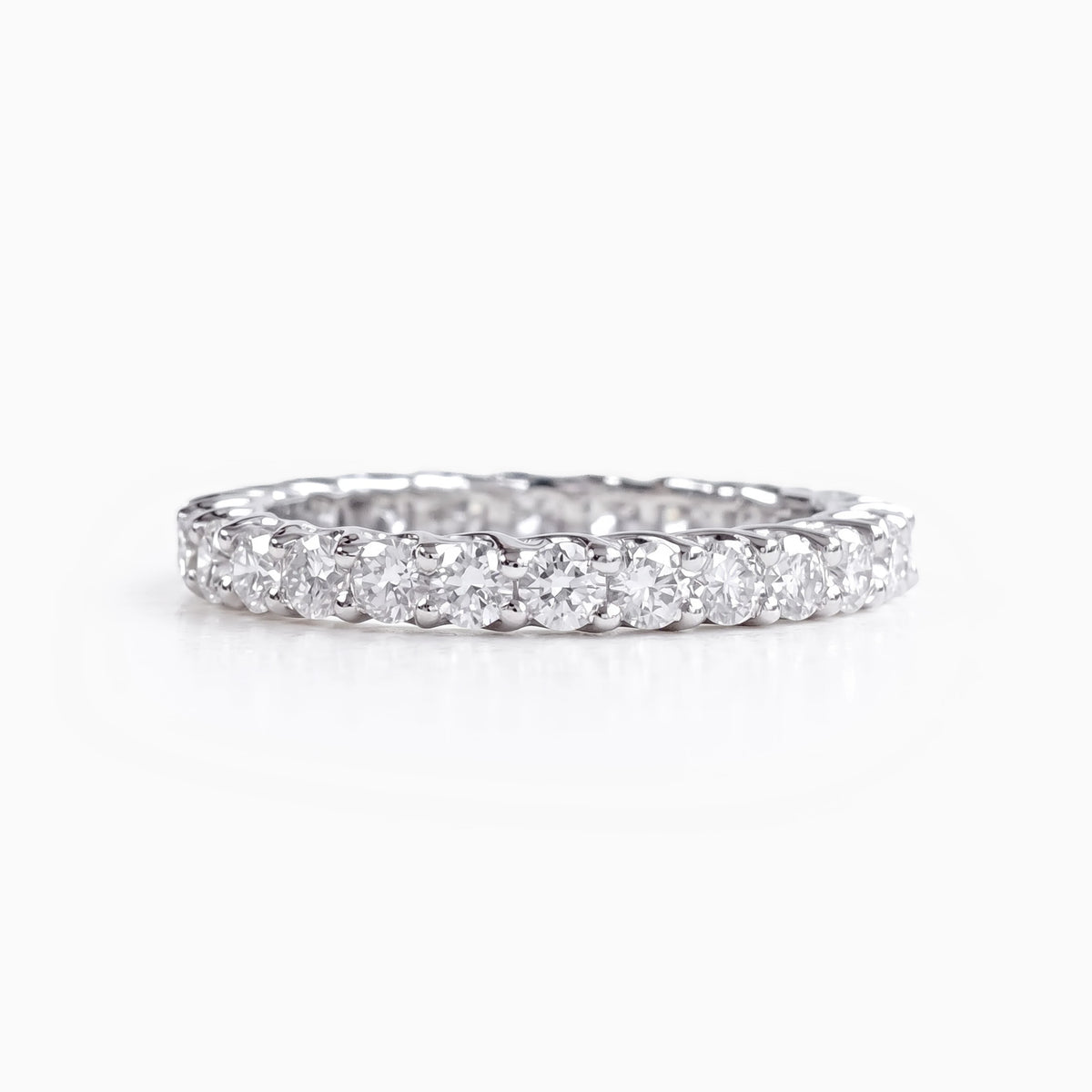 Lab Diamond Round Cut Eternity Wedding Band