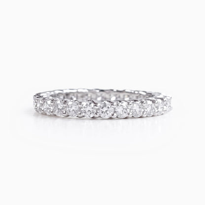 Lab Diamond Round Cut Eternity Wedding Band