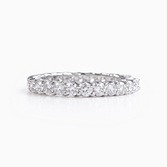Lab Diamond Round Cut Eternity Wedding Band