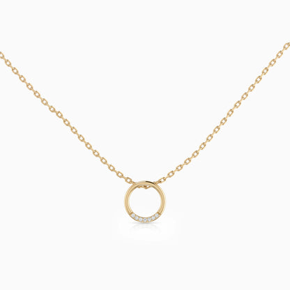 Lab Diamond Round Cut Open Circle Pendant Pendant