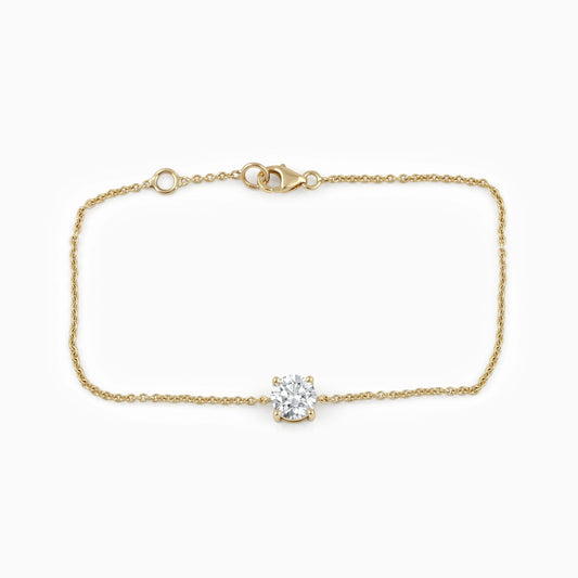 Lab Diamond Round Cut Solitaire Bracelet Bracelet