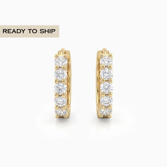 Lab Grown Brilliant Diamond Hoop Earrings