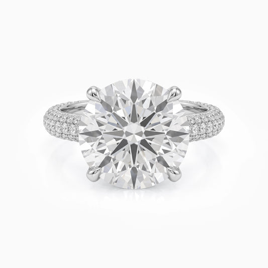 Lab Grown Round Cut Big Diamond Ring Ring