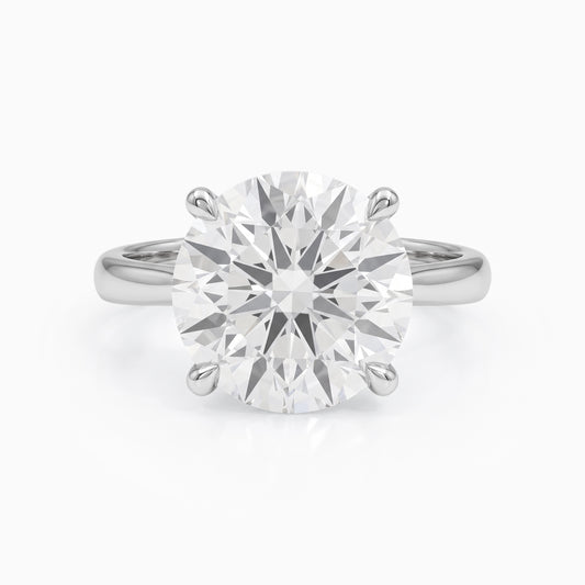 Lab Grown Round Cut Diamond Solitaire Ring