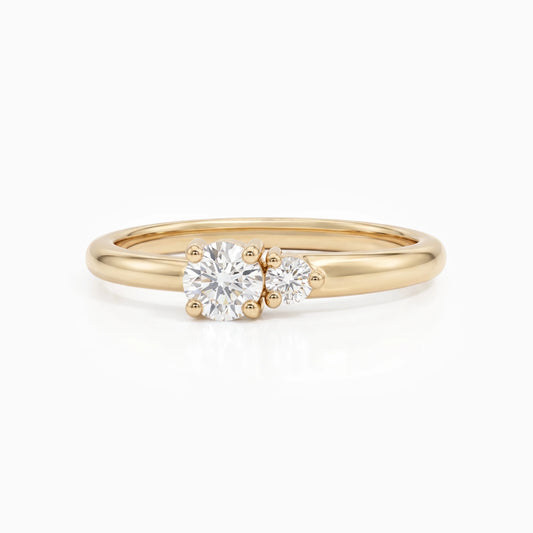 Lab Grown Round Diamond Two-Stone Ring