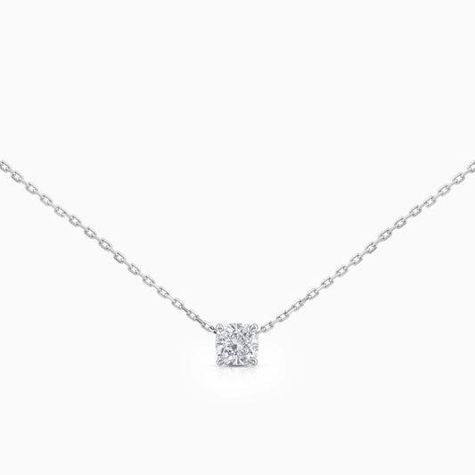 Lab grown Diamond Cushion Cut Solitaire Pendant Pendant