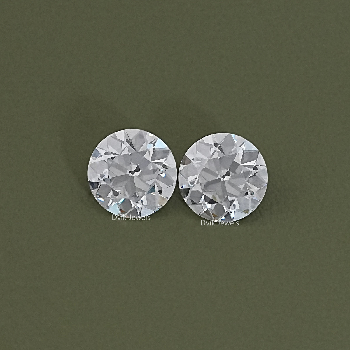 Traditional Old European Round Lab Diamond Matching Pair Matching Pair
