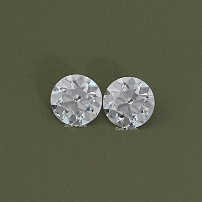 Traditional Old European Round Lab Diamond Matching Pair