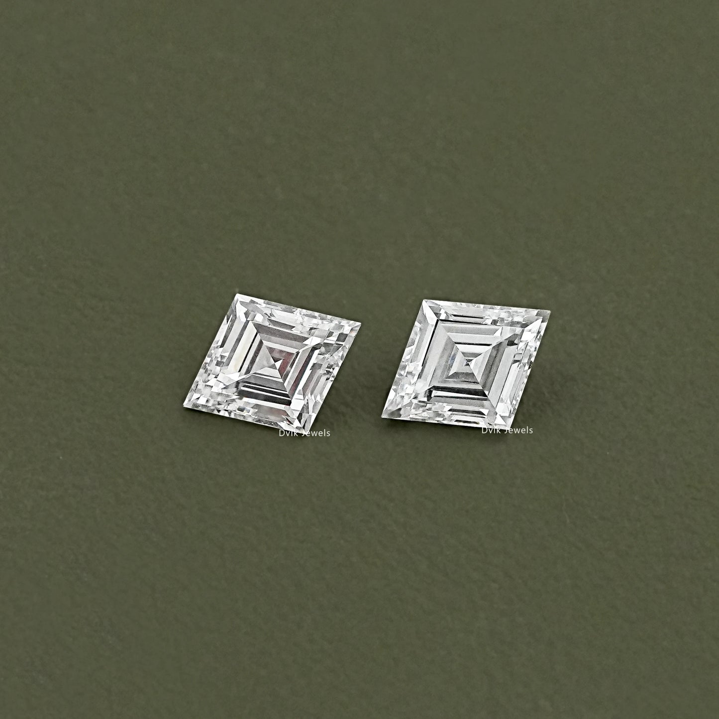 Lozenge Shape Lab Diamond Pair