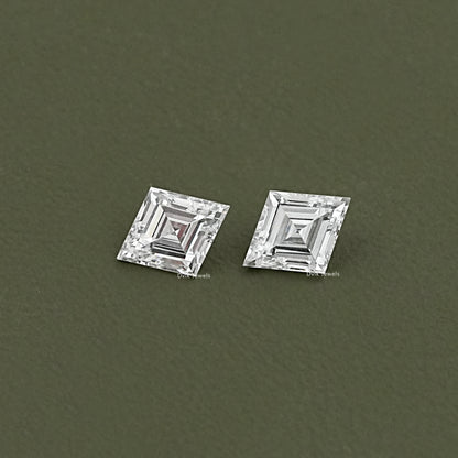 Lozenge Shape Lab Diamond Pair