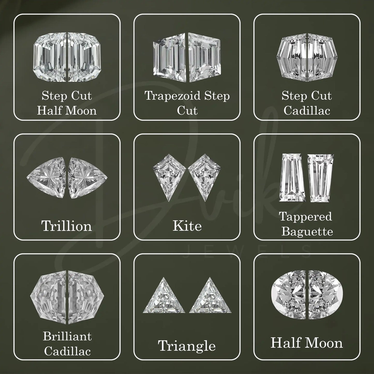 Lozenge Shape Lab Diamond Pair