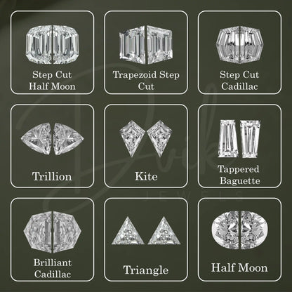 Lozenge Shape Lab Diamond Pair
