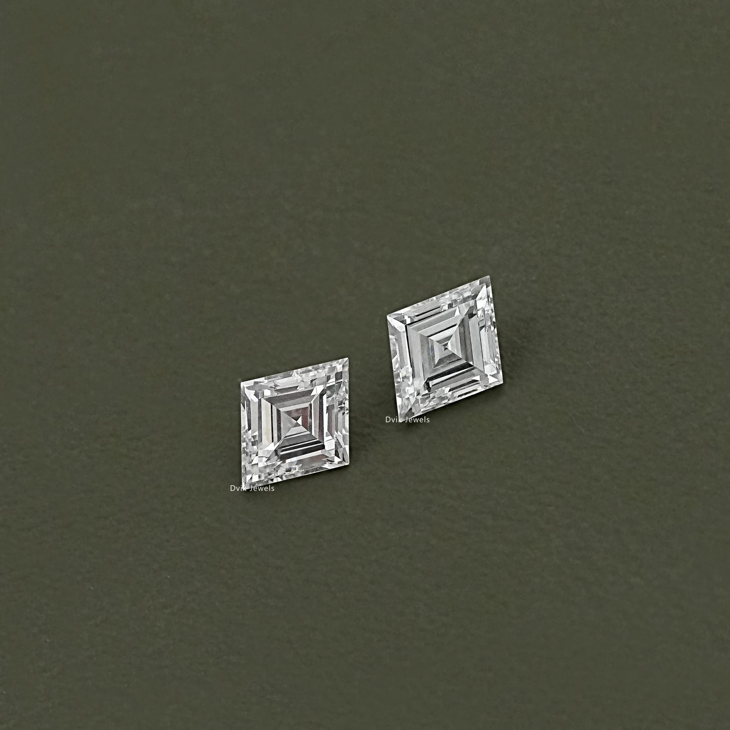 Lozenge Shape Lab Diamond Pair