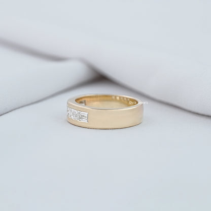 Baguette Cut Lab Diamond Channel Set Wedding Band