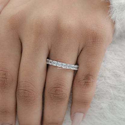 Asscher Cut Diamond Full Eternity Wedding Band