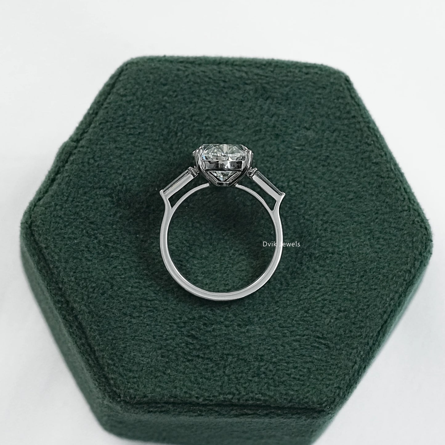 Oval engagement rings with side stones 3 stone oval engagement rings side view