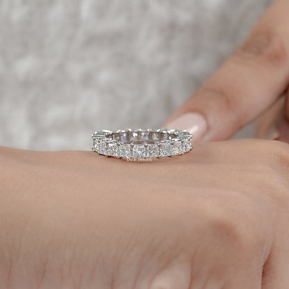 Princess Cut Diamond Full Eternity Wedding Band