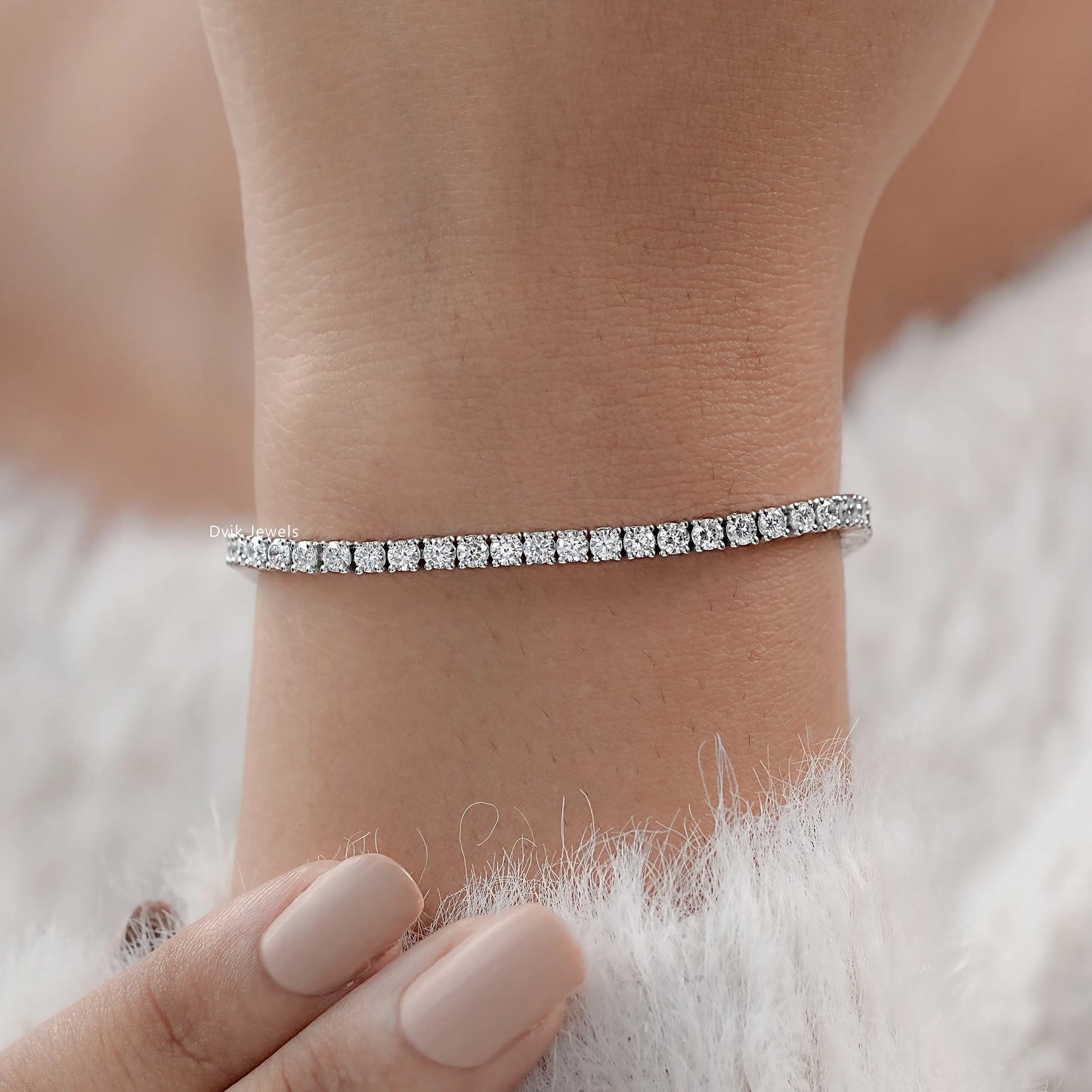 Round Cut Lab Grown Diamond Bracelet Bracelet