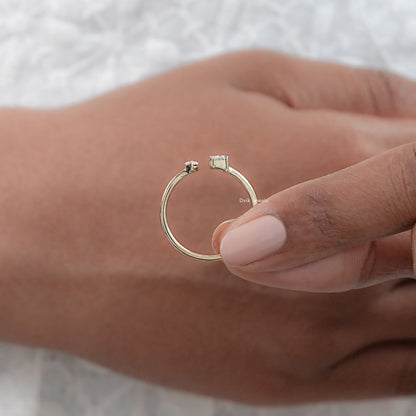 Marquise And Emerald Lab Diamond Toi Moi Ring