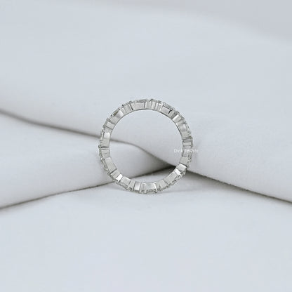 Marquise And Round Diamond Wedding Band
