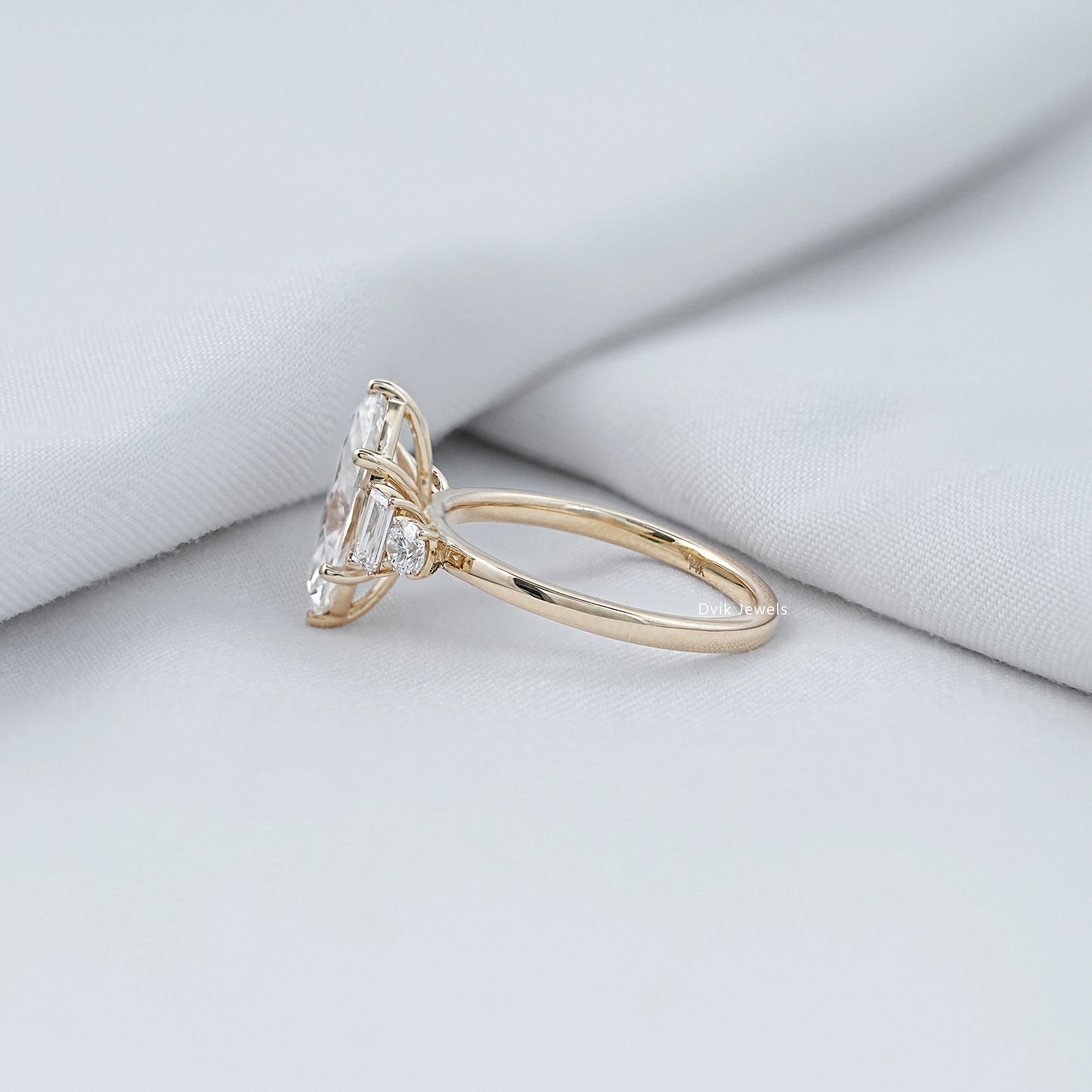 Marquise And Baguette Cut Five Stone Diamond Ring