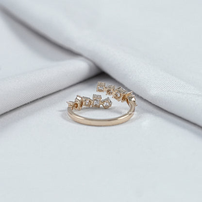 Multi Shape Lab Grown Diamond Bypass Ring