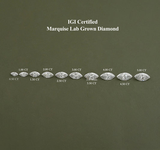 Marquise Cut Lab Grown Loose Diamond