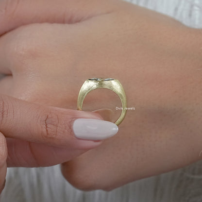 East West Marquise Diamond Matte Finish Brushed Ring