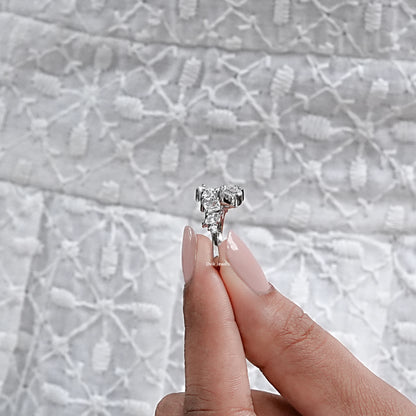 Multi Shape Lab Grown Diamond Bypass Ring