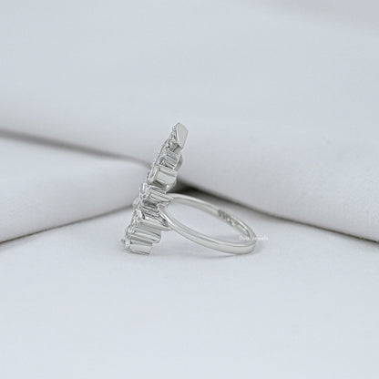 Marquise Cut Cluster Diamond Ring