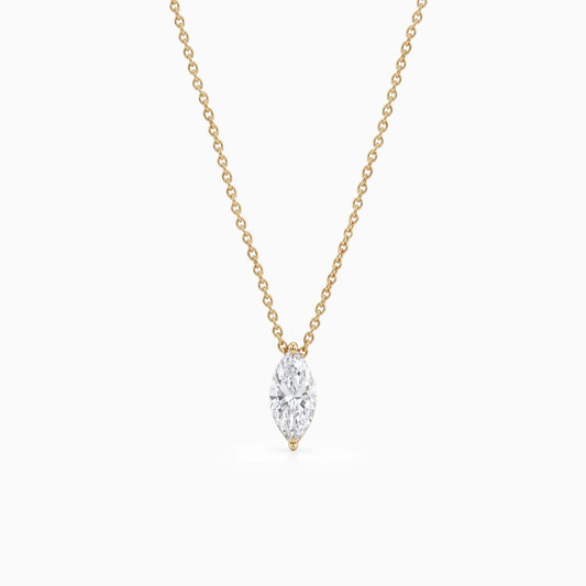 Marquise Cut Lab Diamond Solitaire Pendant Pendant