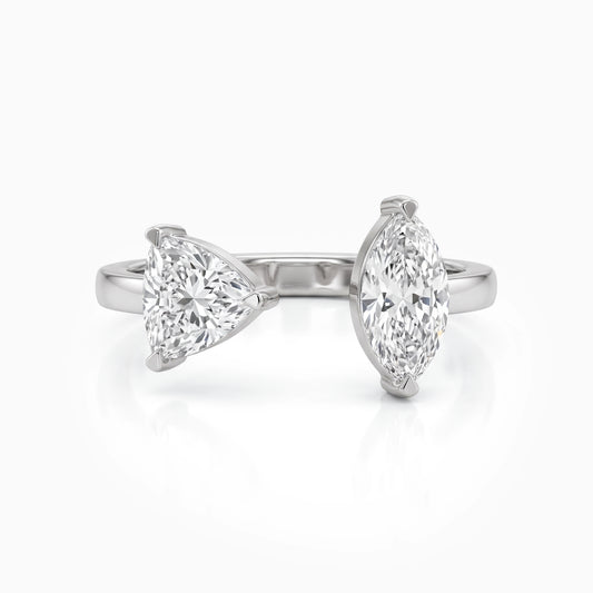 Marquise & Trillion Lab Diamond Toi Et Moi Ring Ring