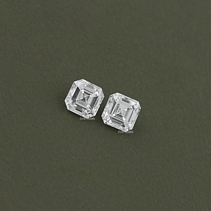 Brilliant Asscher Cut Lab Diamond Pair