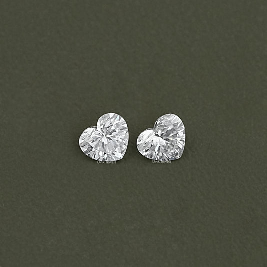 Heart Cut Lab Grown Diamond Matching Pair