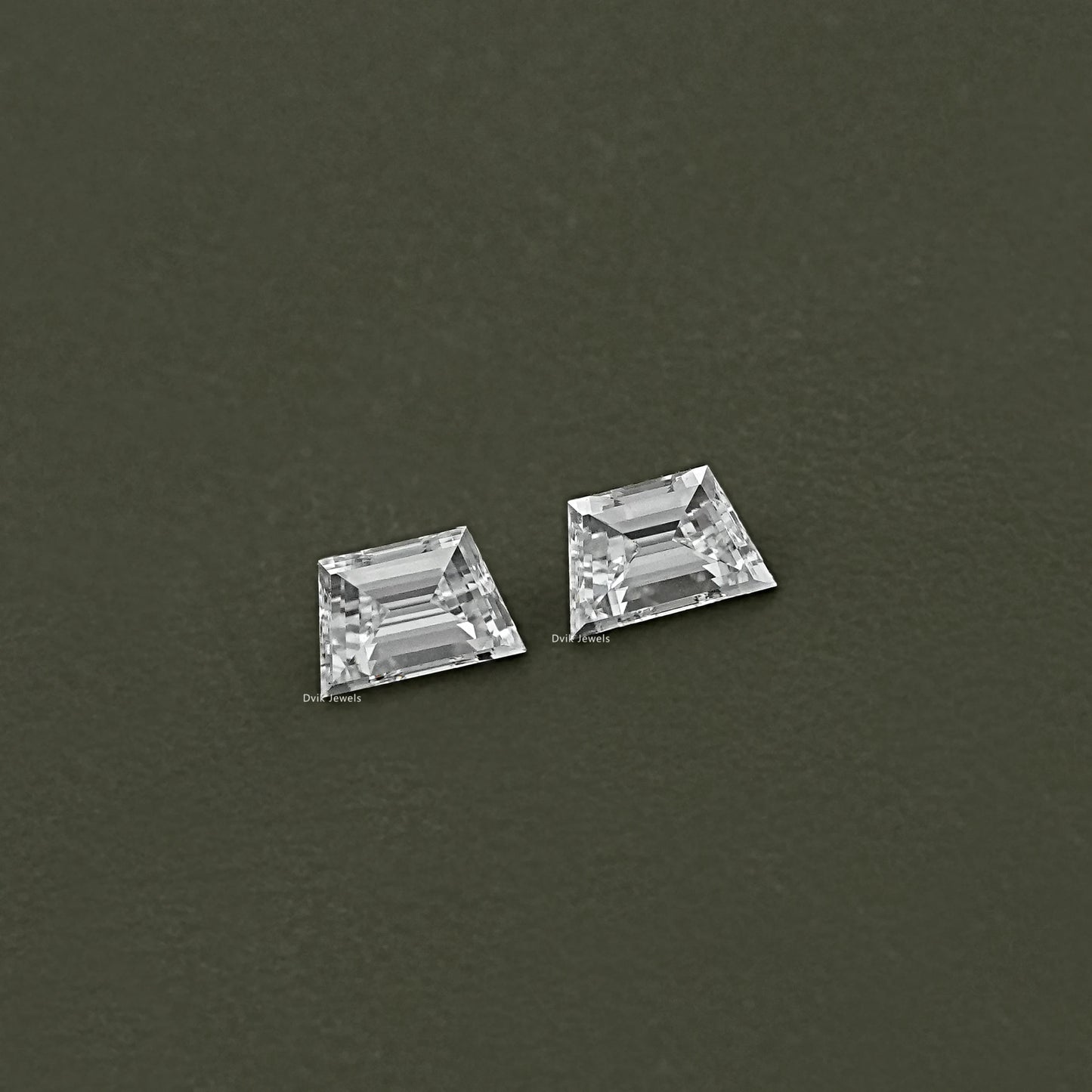 Step Cut Trapezoid Diamond Matching Pair