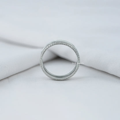 Round Cut Diamond Eternity Men's Band