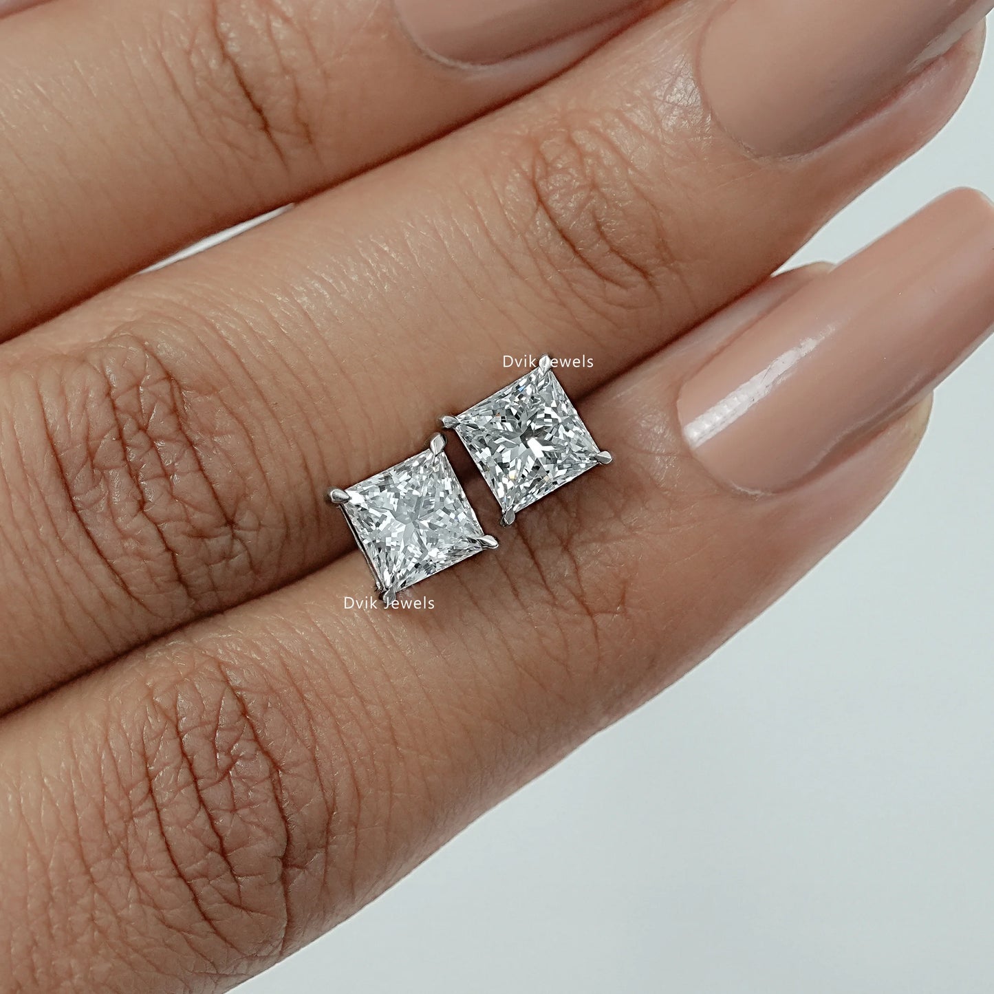 Princess Lab Grown Diamond Stud Earring