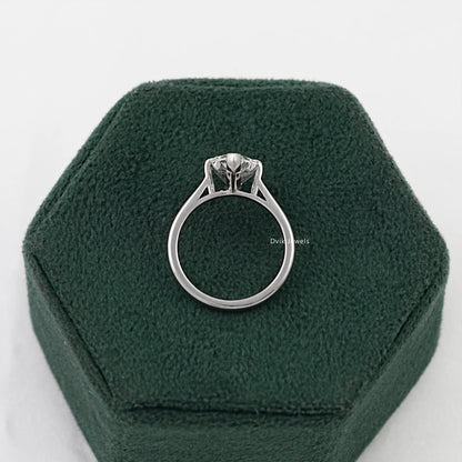 Dutch Marquise Lab Diamond Solitaire Ring with Four Prong Setting Ring