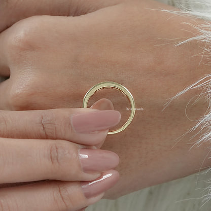 Baguette Cut Lab Diamond Channel Set Wedding Band