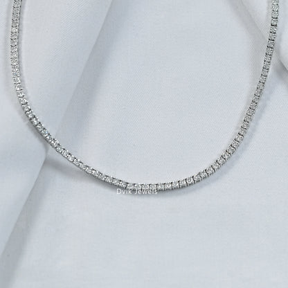 Stunning Round Lab Diamond Tennis Necklace Necklace