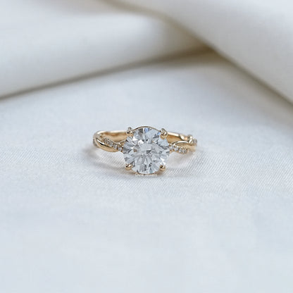 Twisted Round Lab Diamond Wedding Ring