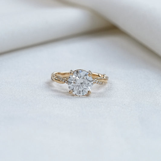 Twisted Round Lab Diamond Wedding Ring