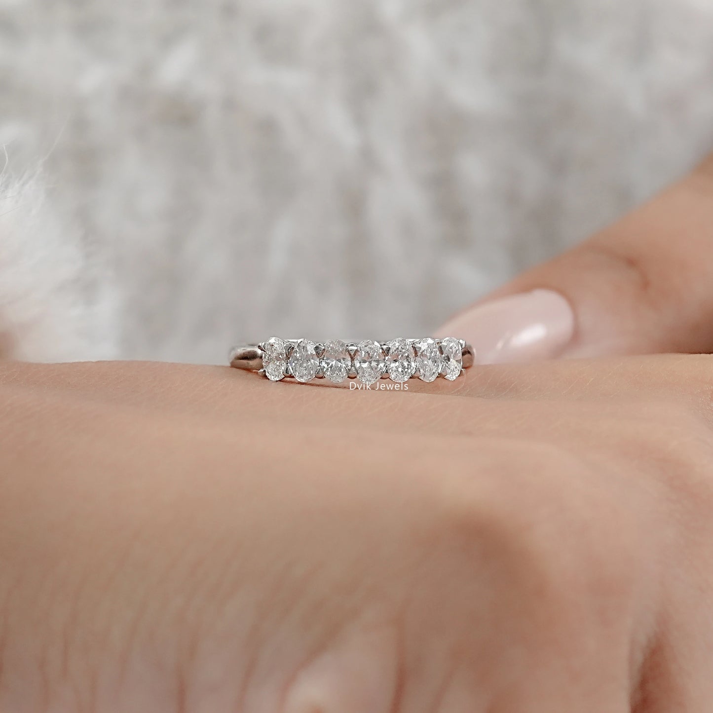 Lab Grown Diamond Half Eternity Wedding Band