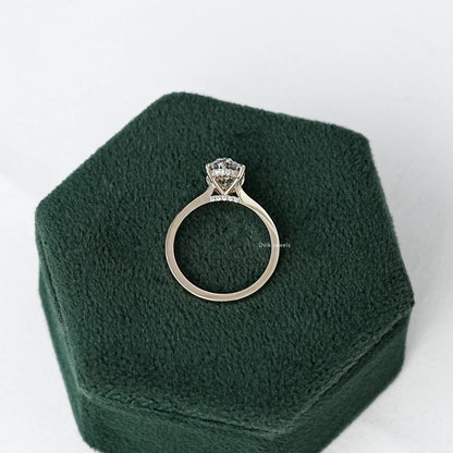 Hidden Halo Oval Lab Grown Diamond Solitaire Ring